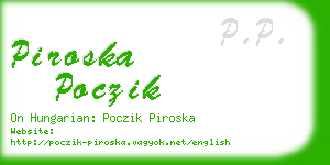 piroska poczik business card